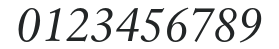 LaurentianStd-Italic numbers preview
