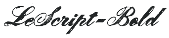 LeScript-Bold preview