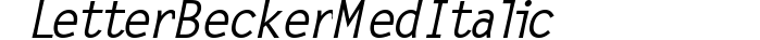 Letter_Becker_Med_Italic preview