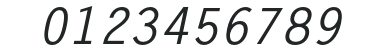 LetterGothic-BoldSlanted numbers preview