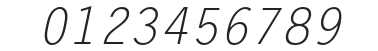 LetterGothic-Slanted numbers preview