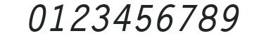 Letter Gothic Bold Oblique numbers preview