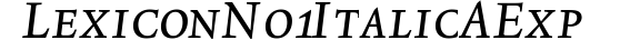 Lexicon No1 Italic A Exp preview