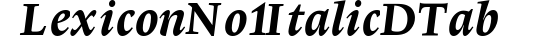 Lexicon No1 Italic D Tab preview