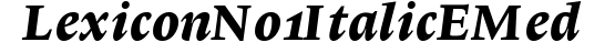 Lexicon No1 Italic E Med preview