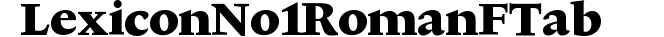 Lexicon No1 Roman F Tab preview