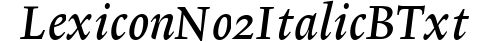 Lexicon No2 Italic B Txt preview
