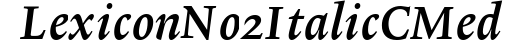 Lexicon No2 Italic C Med preview