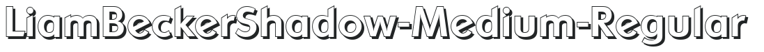 LiamBeckerShadow-Medium-Regular letters preview