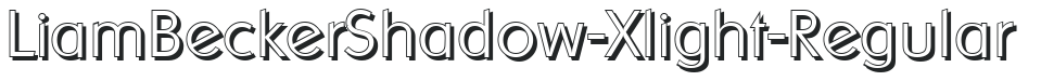 LiamBeckerShadow-Xlight-Regular letters preview