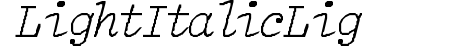 LightItalic-Lig preview