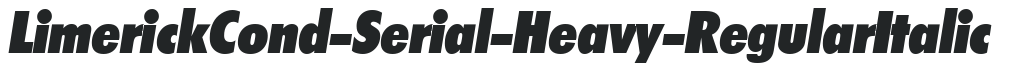 LimerickCond-Serial-Heavy-RegularItalic preview