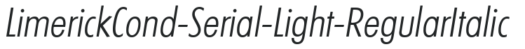 LimerickCond-Serial-Light-RegularItalic letters preview