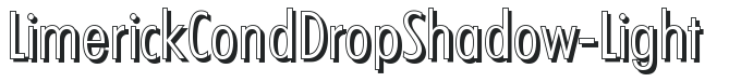 LimerickCondDropShadow-Light letters preview