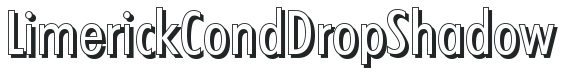 LimerickCondDropShadow letters preview