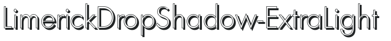 LimerickDropShadow-ExtraLight letters preview