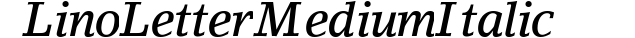 LinoLetter-Medium Italic preview