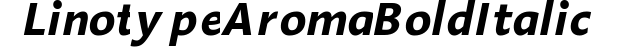 Linotype Aroma Bold Italic preview