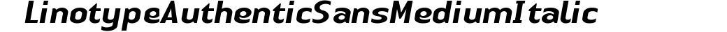 Linotype Authentic Sans MediumItalic preview