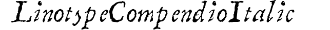 LinotypeCompendio Italic preview
