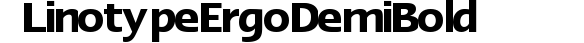 Linotype Ergo Demi Bold preview