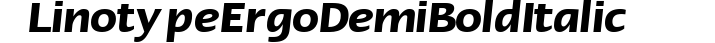 Linotype Ergo Demi Bold Italic preview