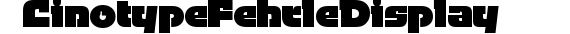 LinotypeFehrle Display preview