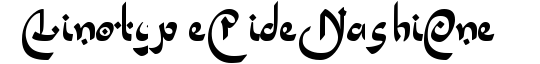 LinotypePideNashi One preview