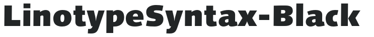 LinotypeSyntax-Black letters preview