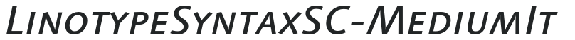 LinotypeSyntaxSC-MediumIt letters preview