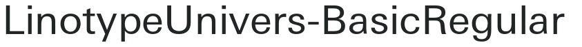 LinotypeUnivers-BasicRegular letters preview