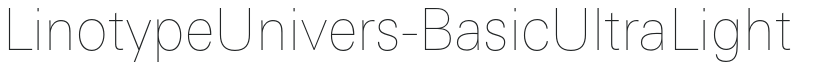 LinotypeUnivers-BasicUltraLight letters preview