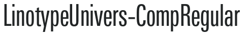 LinotypeUnivers-CompRegular letters preview