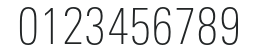 LinotypeUnivers-CondThin numbers preview