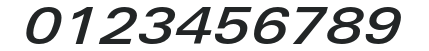 LinotypeUnivers-ExtdMediumItalic numbers preview