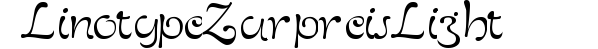 Linotype Zurpreis Light preview