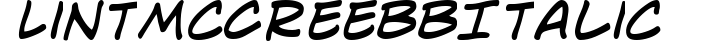 Lint McCree BB Italic preview