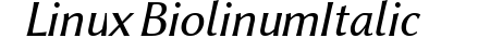 Linux Biolinum Italic preview