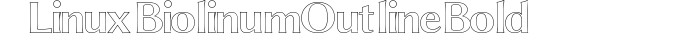 Linux Biolinum Outline Bold preview