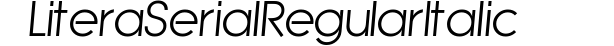 Litera-Serial-RegularItalic preview