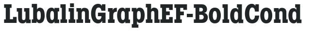LubalinGraphEF-BoldCond letters preview