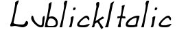 Lublick Italic preview