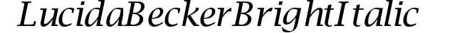 Lucida_Becker_Bright_Italic preview
