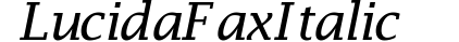Lucida Fax Italic preview