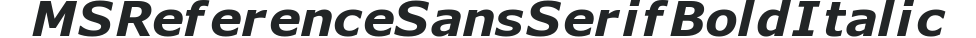 MS Reference Sans Serif Bold Italic preview
