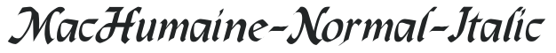 MacHumaine-Normal-Italic preview