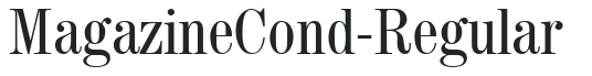 MagazineCond-Regular preview