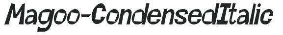 Magoo-Condensed Italic preview