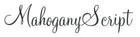 Mahogany Script letters preview