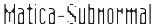 Matica-Subnormal letters preview